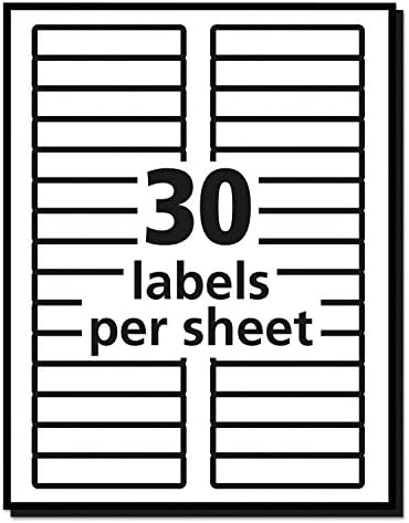 Amazon.com : Avery 5266 Permanent Filing Labels, 1/3 Cut, 750 ...