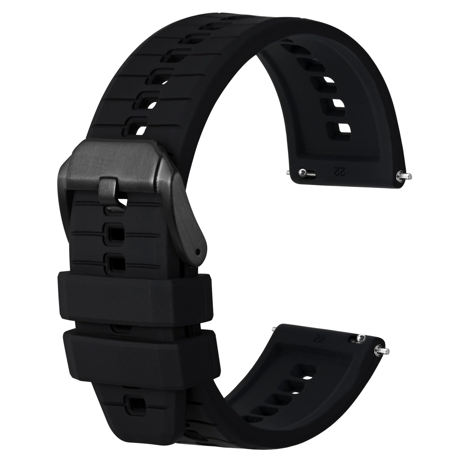 ANBEER Silikon Uhrenarmbänder, 18mm 20mm 22mm 24mm Schnellspanner Kautschuk Uhrenarmband für Männer Frauen weichen Ersatz, 8 Farben zur Auswahl
