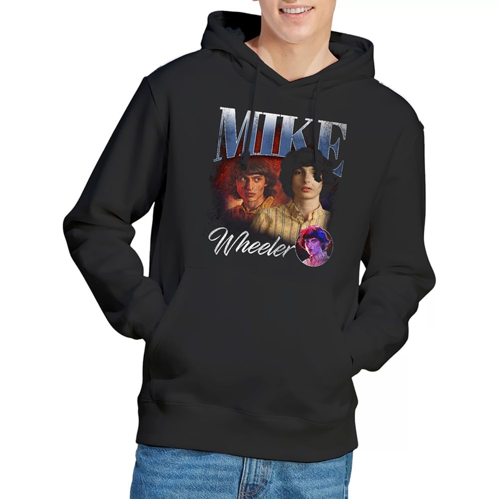 Stranger Things Mike Homage Unisex Hoodie, Black, X-Large