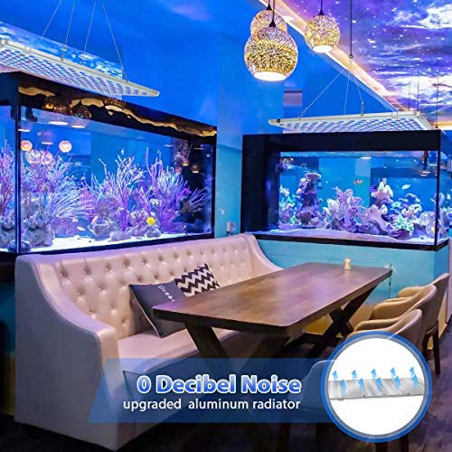 Bozily Aquarium Lights LED 300W, Full Spectrum Coral Reef Light for Aquarium Tanks Lighting APP Control with Auto On/Off Dimming & Timer for Saltwater Freshwater Fish Grow Marine Tank - Thumbnail 4