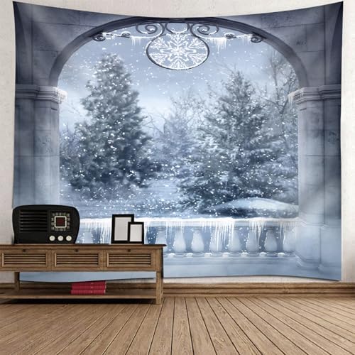 Tenture murale thème hivernal drap de décoration pour chambre enfant et salon