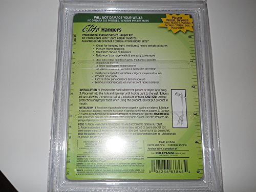 Image of Hillman Elite Brass-Plated Brass Classic 10 lb. Picture Hanging Set 32 pk