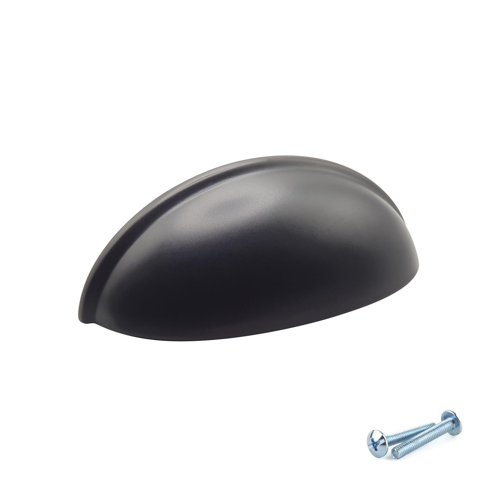 M4tec Black Cup Kitchen Cupboard Door Handles, Kitchen Cabinet Handles, And Drawers, Bedroom Furniture Pull Handles - Vg6 Series: 64 Mm