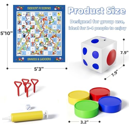 Giant Snakes and Ladders Floor Game para niños miniatura 6