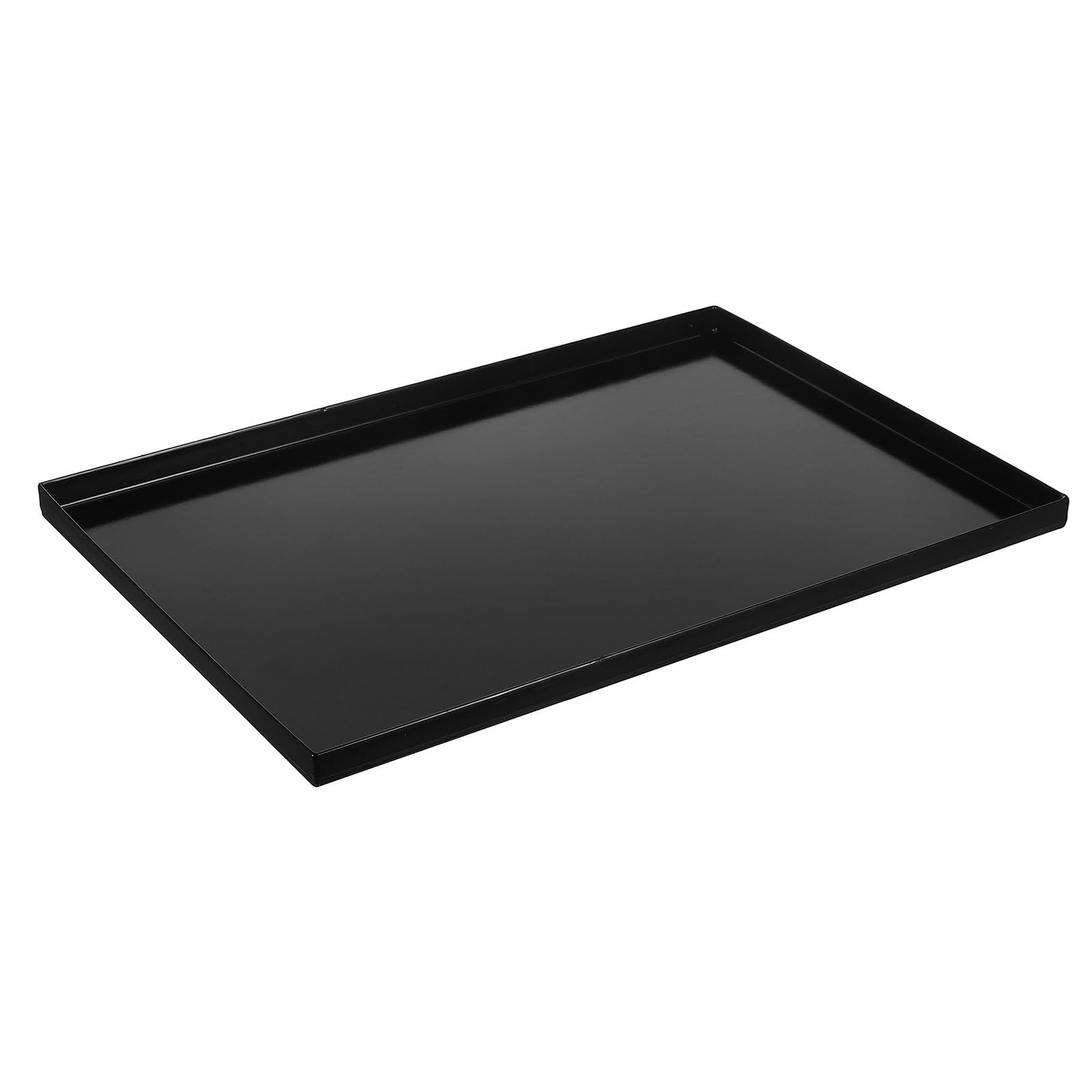 Bandeja para Hornear Esmaltada Rectangular Negra Comercial 1 Pieza | Superficie Antiadherente, Resistente a Daños, para Pan y Alimentos, Uso en Almacenamiento y Horneado
