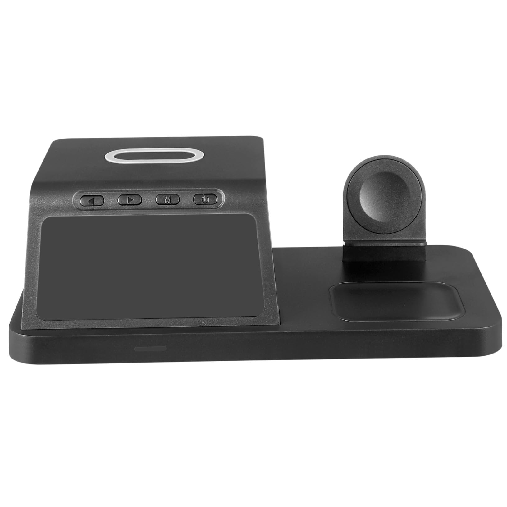 Station de Charge sans Fil Rapide avec Horloge Digitale Support Compatible Montre Connectée et Écouteurs Design Multifonction pour Bureau Organisé