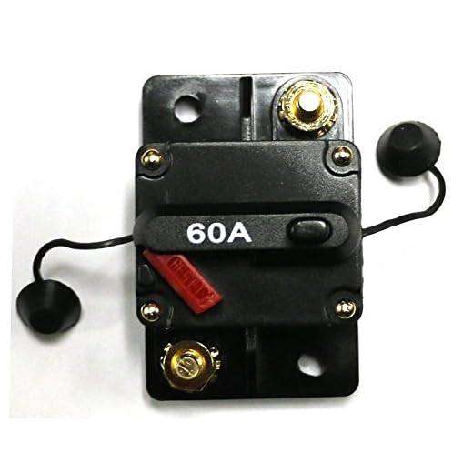 CB60 60 Amp Resettable Fuse Circuit Breaker for MinnKota, Shakespeare, Newport Vessels, Cobra and other Trolling Motors. 60A Marine Breaker, Protects your trolling motor from electrical damage. Compatible with all 12, 24 and 36 volt systems.