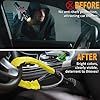 Steering Wheel Lock, Car Steering Wheel Locks, Heavy Duty Universal Steering Wheel to Seat Belt Lock, Double Car Anti Theft Device, Fits Most Vehicles, 3 Keys, Yellow #3