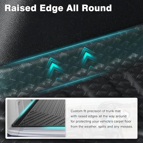 Image of Mixsuper Custom Fit for Cargo Liner 2003-2017 Ford Expedition /Lincoln Navigator (No EL or L Models) Behind The 2nd Row Seats All Weather Rear Cargo Trunk Floor Mat