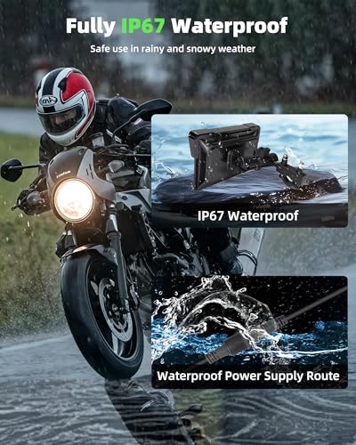 Image of 【Clearance】 2026 Motorcycle CarPlay Screen & Android Auto 7 inch Pantalla Carplay Screen Bluetooth IP67 Waterproof GPS Navigation System por Moto Motorbike with Touchscreen Bluetooth Anti-Glare