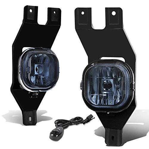 Auto Dynasty Fog Lights Assembly Compatible with 1999-2004 F250 F350 F450 Super Duty /2001-2004 Excursion Front Bumper Driving Fog Lamps with Switch, Driver and Passenger Side, Smoked Lens