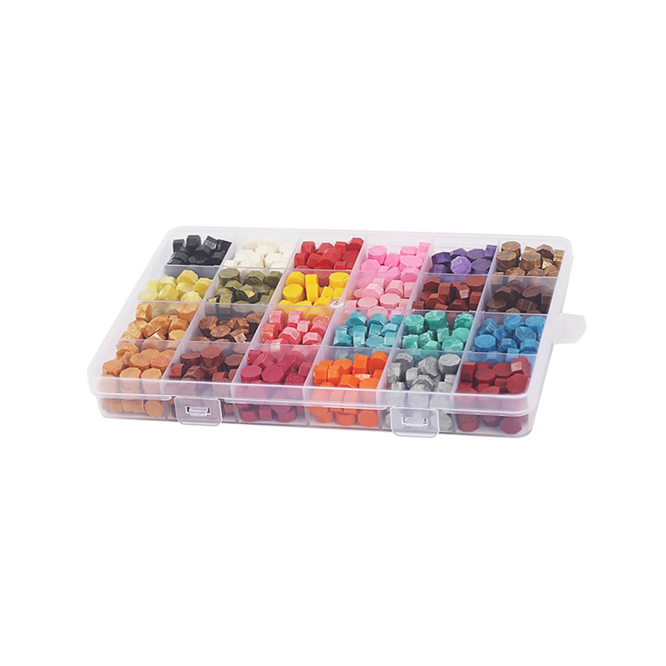 Anneome 1 Schachtel Farben Wachssiegelperlen Set mit Schmelzlöffel Versiegelungswachs für DIY Karten Umschläge und Hochzeitseinladungen Praktischer Aufbewahrungsbox