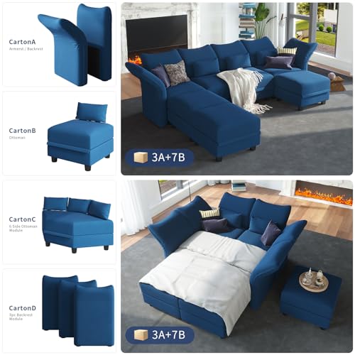 Luxury Velvet Sofa Bed Convertible