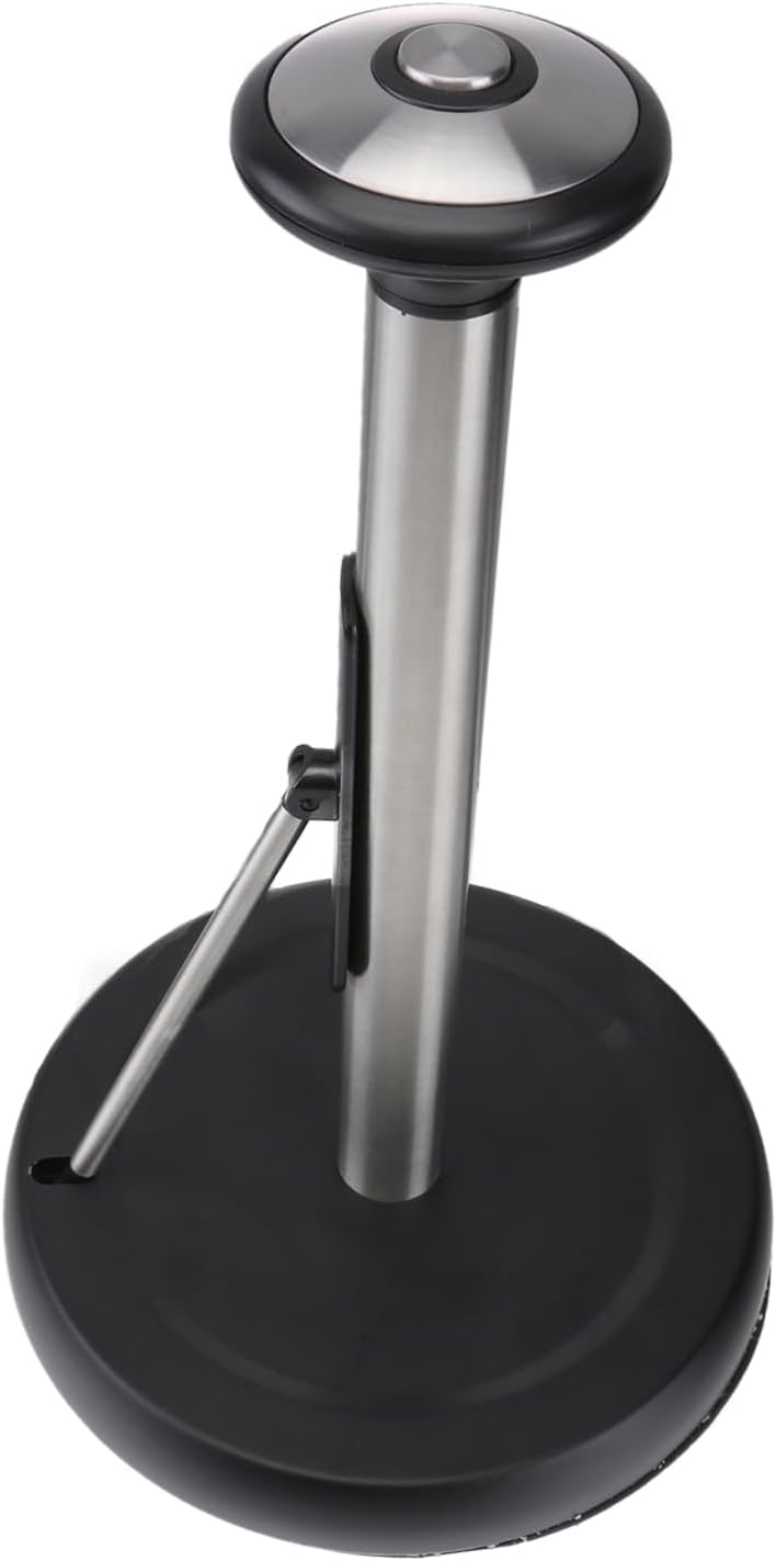 Zerodeko Stainless Steel Napkin Holder Cutter Vertical Paper Towel Rack for Kitchen and Living Room Sturdy Black Finish for Home Use