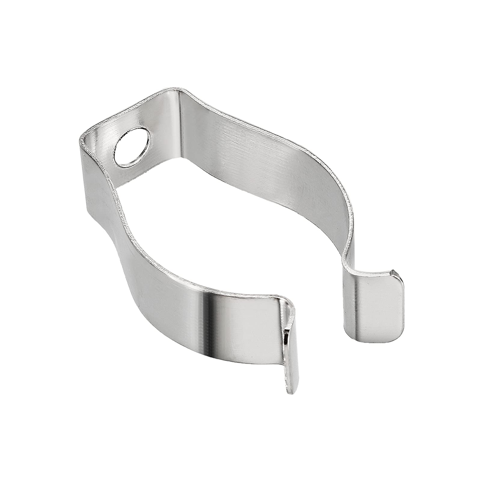 QUARKZMAN T8 LED Tubo Clip x 10pz U Clip Supporto Staffa Montaggio Accessori per Fissaggio Leggero Tubi, [Argento, Nichelato]