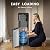 Tehanld Bottom Loading Water Cooler Dispenser for 3 or 5 Gallon Bottles - Water Dispenser with Hot, Room & Cold Spouts, LED Display with Empty Bottle Alert, Child Safety Lock, Raven Black