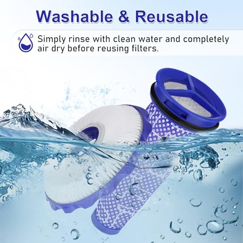Image of DC50 Filter Replacement Compatible with Dyson DC50 Animal Multi Floor Complete Vacuum, Replace Part # 965081-01 & 965080-01, Kit include 2 Pre-Motor, 2 HEPA Post-Motor Filters and 1 Cleaning Tool