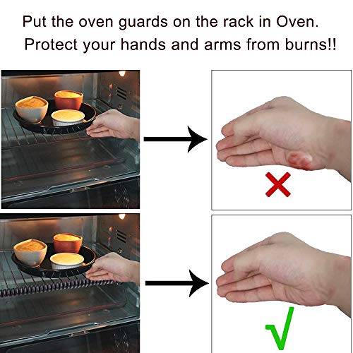 image for LokiLux 2 Pack Oven Liner Mat + 2 pcs Oven Rack Edge Protector Guard,H