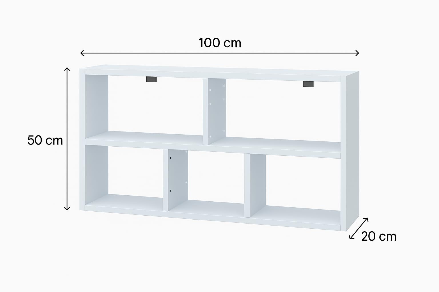 Wandregal Weiß Holz - Bücherregal Wand - Regale für Wände - Wohnzimmer Regal