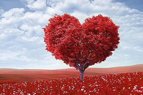 Kit Diamant Peinture Arbre Rouge 40x100cm grand format pour broderie mosaïque adulte