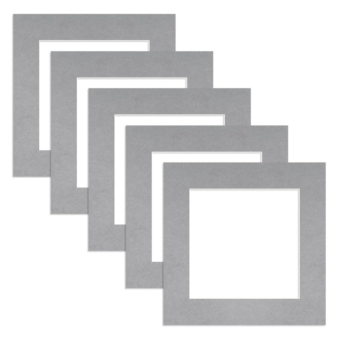 Alison Kingsgate 60X60CM Silver Picture Mount - 40X40CM Aperture - Pack 5 — image 1