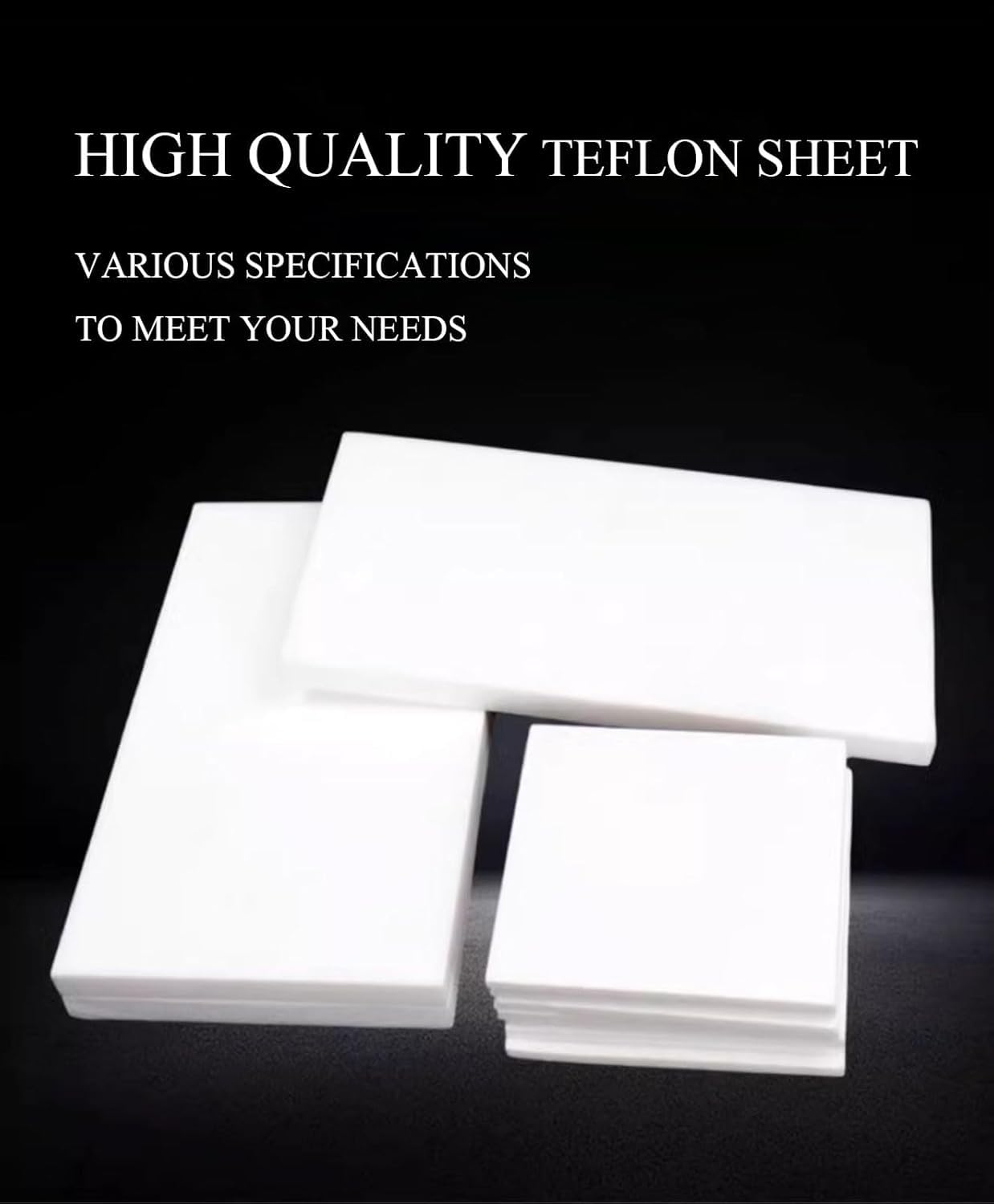 Teflon-PTFE-Kunststoffplatte, 500 mm, formbare Platte für Dichtungen und Bastelarbeiten, 5 mm Dicke