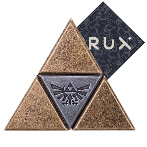 Hanayama Triforce Puzzle - Level 5 of 6 - Very Difficult Puzzle - Includes Crux Sticker