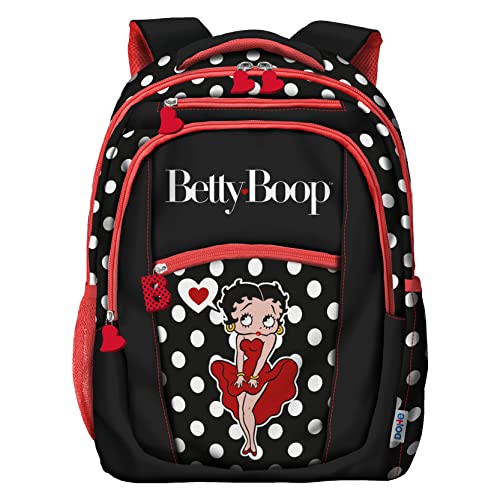 Sac à dos 3 compartiments Betty Boop Dohe grand format 28 x 40 x 12 cm