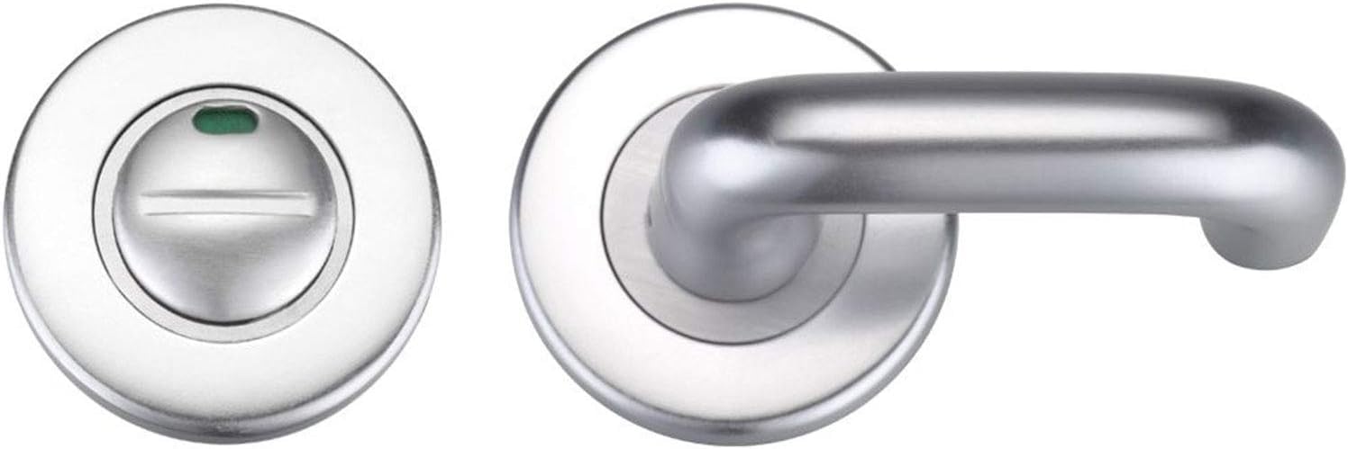 Zoo Bathroom Turn And Release Lock With Indicator And Escutcheons 5055364105910