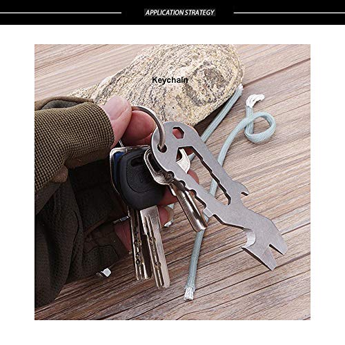 2Pcs Outdoor Keychain Multitool With 6 In 1 Edc Tools(Bottle Opener-Edc Pry Bar-Pocket Outer Hex Wrench-Flathead Screwdriver-Rope Cutter-Mini Nail Puller) #TOP7