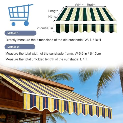 Tela de toldo retráctil para sombra de patio y terrazas con lona impermeable 8