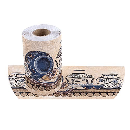 cenefas Autoadhesivas Pared Papel Tapiz de líneas de Cintura Impermeable de 5M, línea de rodapié autoadhesiva for baño, decoración de zócalo, Adhesivo for Bordes de Suelo de Pasillo(14)