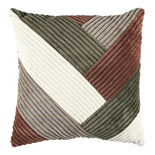 HOME DECO FACTORY - TX0332 Coussin Patchwork pour Décoration Intérieure - Confort Optimal - Entretien Facile - Polyvalent - Taille 40 x 40 cm - Couleurs...
