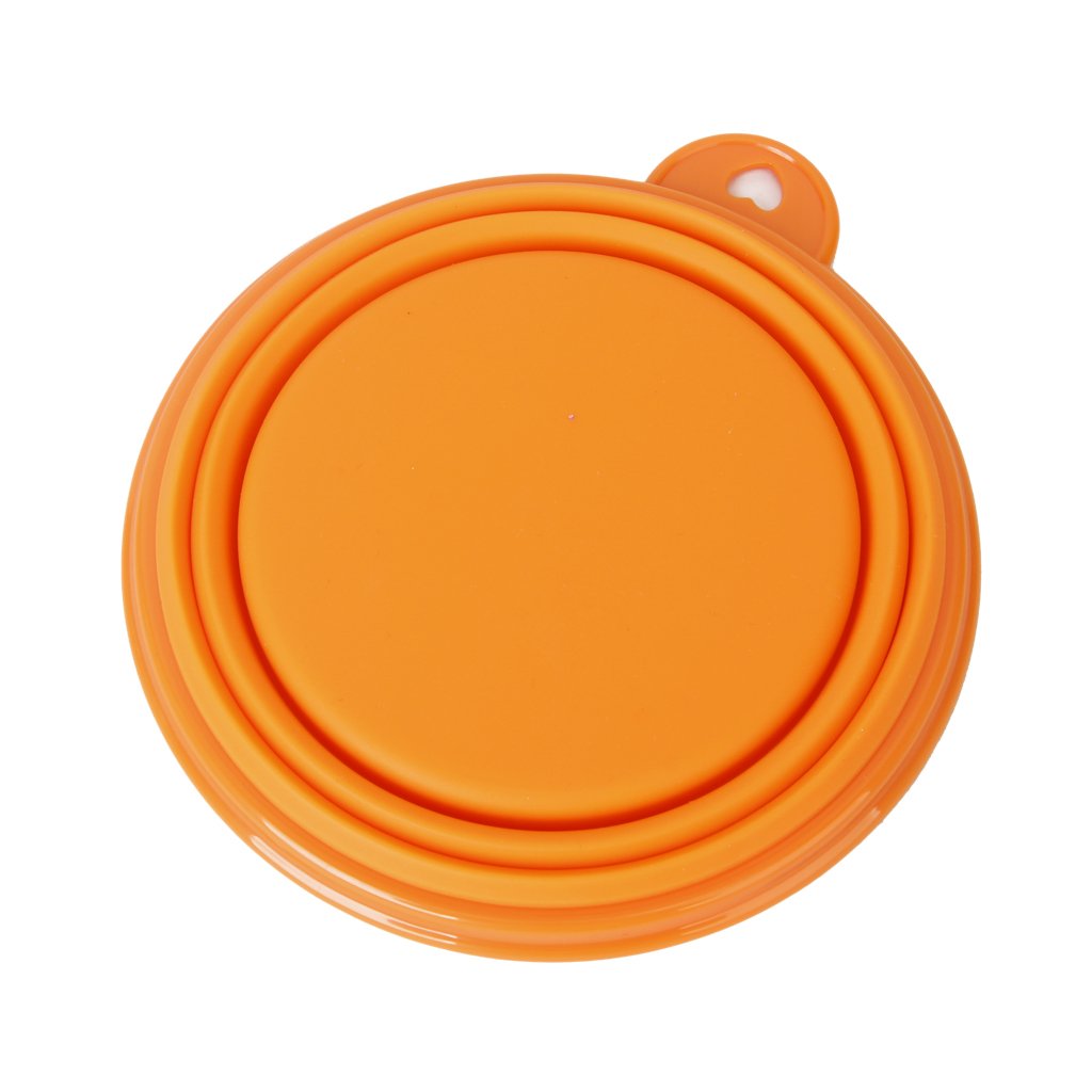 SconosciutoPANYTOW Portable Pet Dog/Cat Food/Water Foldable Collapsible Bowl for Travel Orange