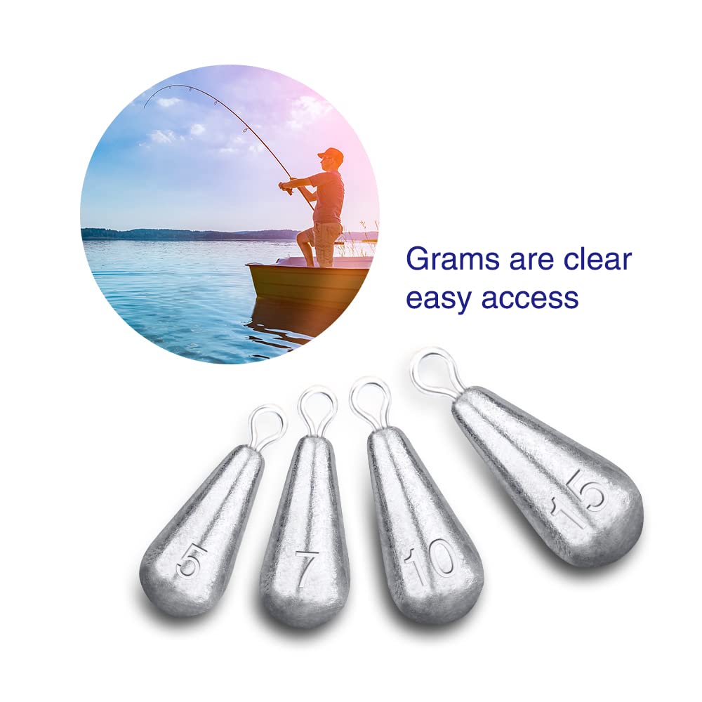VooGenzek 23 Piezas Pesos de Plomo para Pesca, 5g/7g/10g/15g