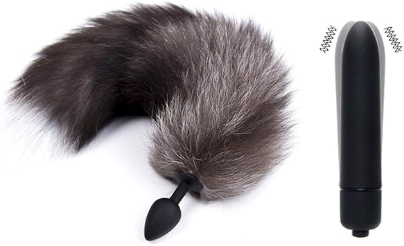 Silicona 10 Velocidad Anal Plug Fox Tail Bullets Dildo ...