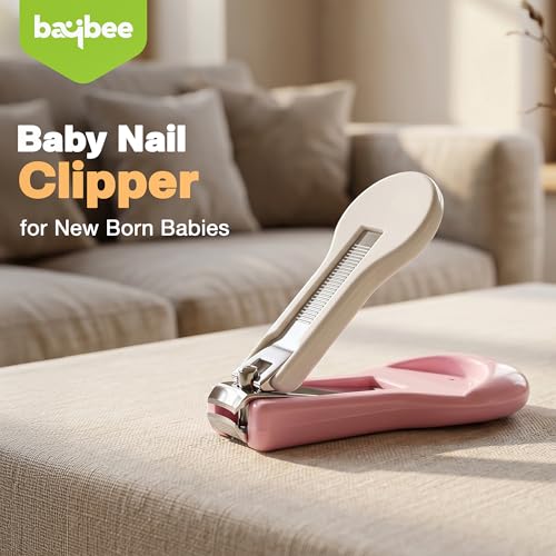 Image of Baybee Baby Nail Clipper with Skin Guard, Safety Nail Cutter for New Born Babies Infant Toddler, Manicure Pedicure Care | Baby Nail Cutter Clipper Care | Nail Clipper for New Born Baby (Pack of 2)