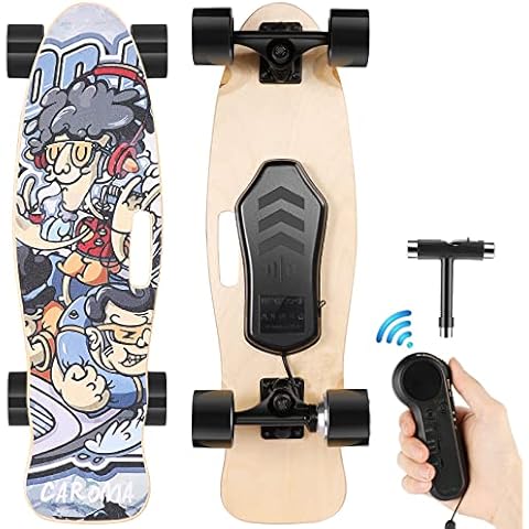 Caroma Elektrisches Skateboard mit Fernbedienung, 350W Motor Elektrisches Longboard Cover