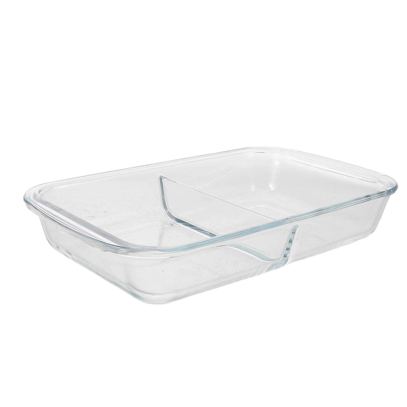 Gatuida Bandeja de vidrio apta para horno con doble cámara, rectangular de