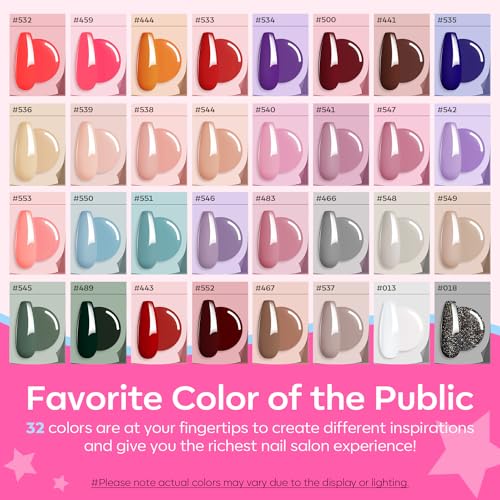 Image of Modelones 133pcs Poly Nail Gel Kit, 32 Colors Spring Pink Pastel Poly Extension Gel kit with Nail Lamp Base Top Coat Slip Solution Builder Enhancement Manicure Tools for Starter Supplies