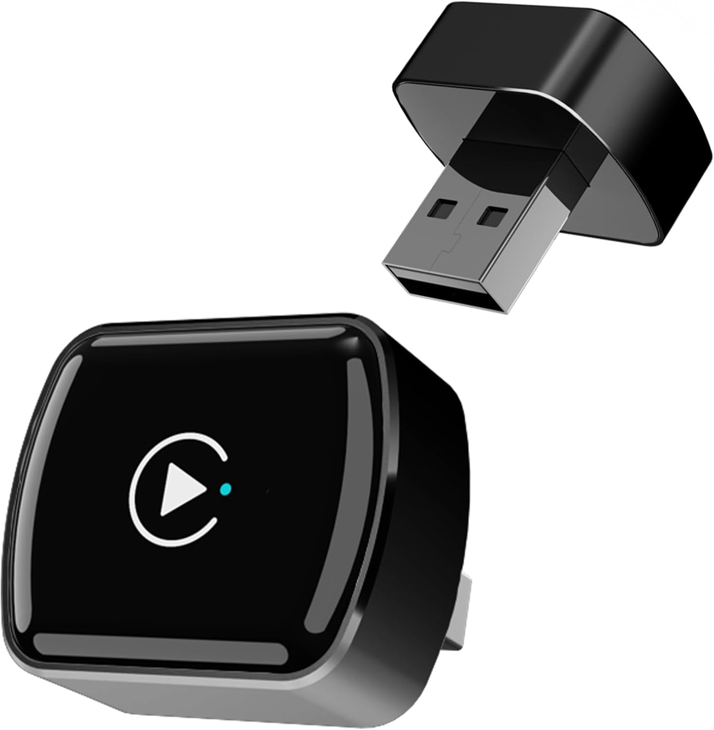 Wireless CarPlay Adapter for Apple iPhone? Mini car Play Android Auto Adapter?Converts Wired to Wireless CarPlay ? Multi-User Plug & Play Dongle No Latency?for iOS 10+&Android 11, Cars from 2015+ Black