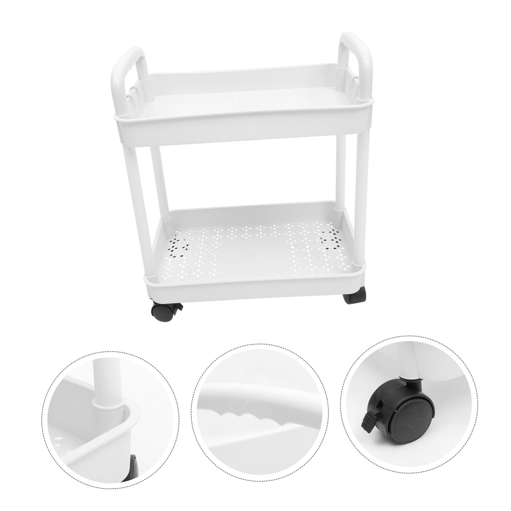 Carrito de Almacenamiento Ruedas de Dos Niveles para Cocina