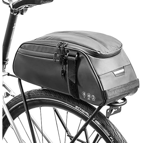 BAIGIO Bike Trunk Pannier Waterproof Bicycle Rear Seat Bag Cycle Storage Pouch with Shoulder Strap Cover