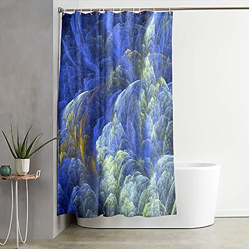Rideau de douche en polyester de qualité KnSam arbres bleu vert - 3