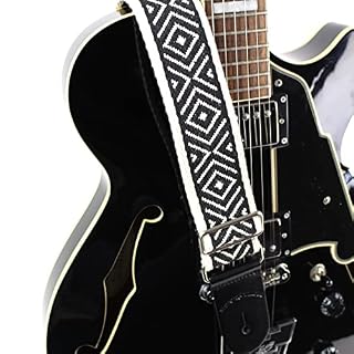 Walker And Williams H-32-MET Vintage Series Sangle de guitare en coton tissé avec fixations chromées et extrémités en… - Les Beatles, Paul McCartney, John Lennon, RIngo Starr, George Harrison Walker And Williams H-32-MET Vintage Series Sangle de guitare en coton tissé avec fixations chromées et extrémités en… – Image 2