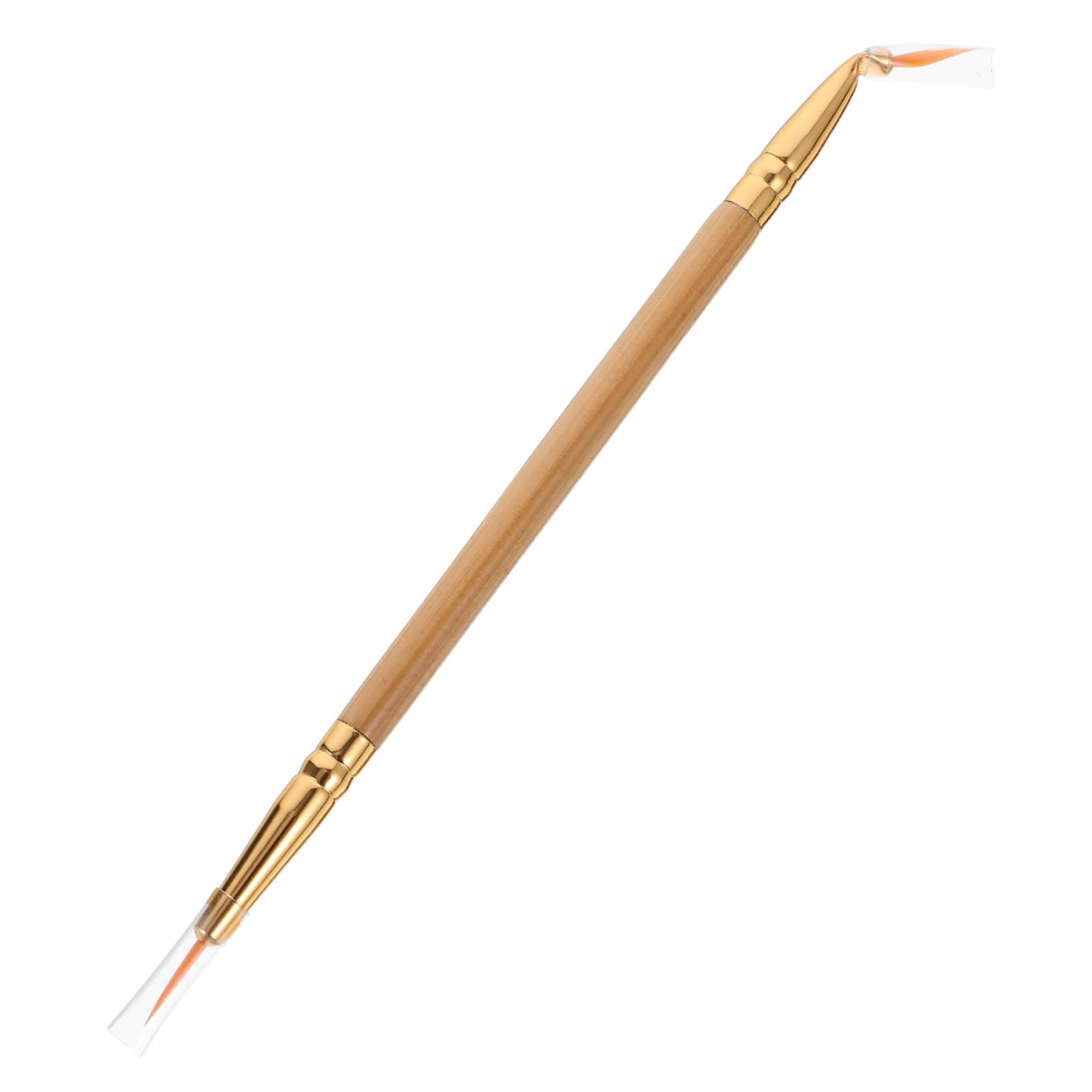 minkissy Crisp Line Eyeliner Wand Bamboo Brush Double-ended Straight Bent for Eye Makeup Makeup