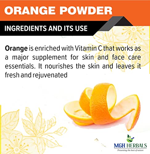 Image of MGH Herbals Orange Peel Powder For Skin And Face (100 Grams) | 100% Natural, Preservative-Free, No Chemcial