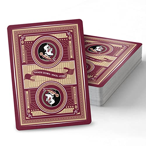 Image of YouTheFan NCAA Officially-Licensed Playing Cards - Original Artwork on All face Cards and Jokers - Team's Official Colors - Quality Linen Texture - Designed in The USA