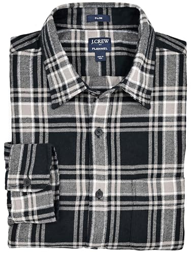 Chemise J.Crew Homme - Vichy Noir/Beige - Taille L - 100% Coton - Occasion TB
