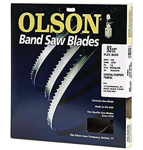 Olson Saw FB08593DB 1/8 by 0.025 by 93-1/2-Inch HEFB Band 14 TPI Regular Saw Blade Pack of 3